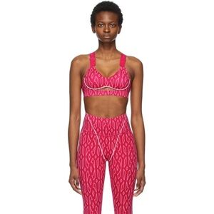 Pink Monogram Cutout Medium Support Bra Icy Park Collection